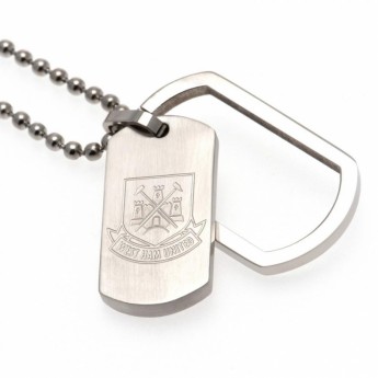 West Ham United naszyjnik z zawieszką Framed Dog Tag & Chain CT