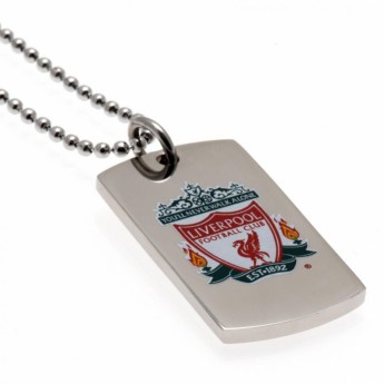 Liverpool naszyjnik z zawieszką Colour Crest Dog Tag & Chain