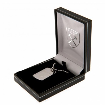 West Ham United naszyjnik z zawieszką Engraved Dog Tag & Chain