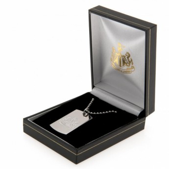 Newcastle United naszyjnik z zawieszką Engraved Dog Tag & Chain