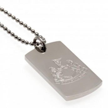 Newcastle United naszyjnik z zawieszką Engraved Dog Tag & Chain