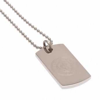 Manchester City naszyjnik z zawieszką Engraved Dog Tag & Chain