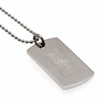 Liverpool naszyjnik z zawieszką Engraved Dog Tag & Chain LB