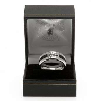 Manchester United pierścionek Black Inlay Small
