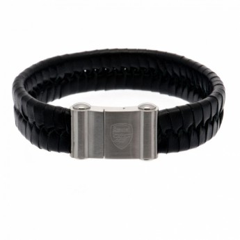 Arsenal bransoletka skórzana Single Plait Leather Bracelet