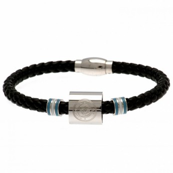 Manchester City bransoletka skórzana Colour Ring Leather Bracelet