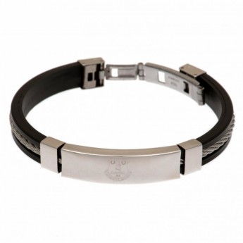 FC Everton opaska silikonowa Silver Inlay Silicone Bracelet