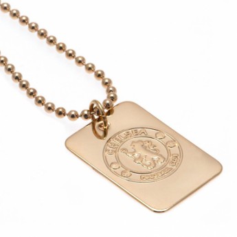 Chelsea naszyjnik z zawieszką Gold Plated Dog Tag & Chain