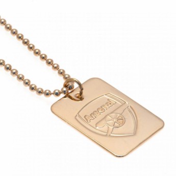 Arsenal naszyjnik z zawieszką Gold Plated Dog Tag & Chain