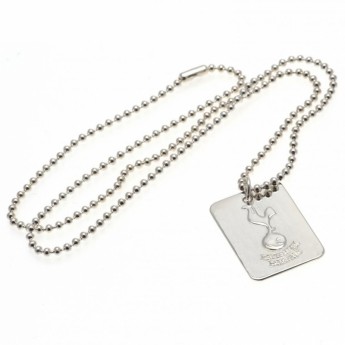 Tottenham naszyjnik z zawieszką Silver Plated Dog Tag & Chain