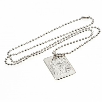 Liverpool naszyjnik z zawieszką Silver Plated Dog Tag & Chain