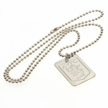 Aston Vila naszyjnik z zawieszką Silver Plated Dog Tag & Chain