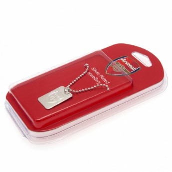 Arsenal naszyjnik z zawieszką Silver Plated Dog Tag & Chain