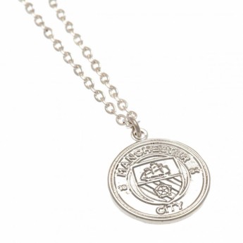 Manchester City naszyjnik z zawieszką Silver Plated Pendant & Chain