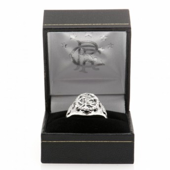 FC Rangers pierścionek Silver Plated Crest Ring Medium