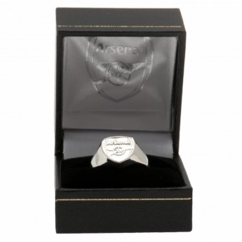 Arsenal pierścionek Silver Plated Crest Medium