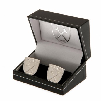 West Ham United spinki mankietowe Silver Plated Cufflinks CR