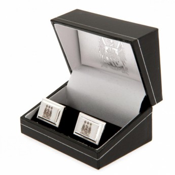 Manchester City spinki mankietowe Silver Plated Cufflinks EC
