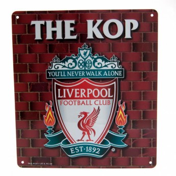 Liverpool tablica na ścianę The Kop Sign