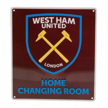West Ham United metalowy znak Home Changing Room Sign