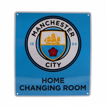 Manchester City metalowy znak Home Changing Room Sign