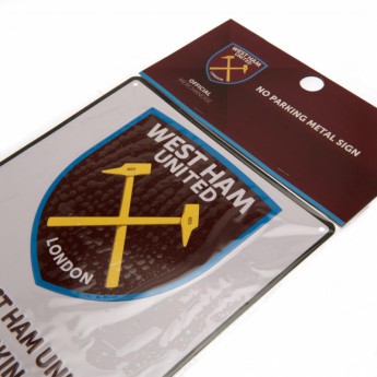 West Ham United metalowy znak No Parking Sign