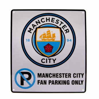 Manchester City metalowy znak No Parking Sign