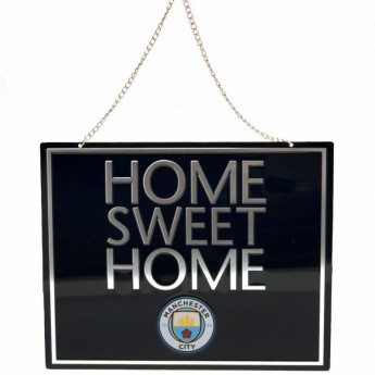 Manchester City metalowy znak Home Sweet Home Sign