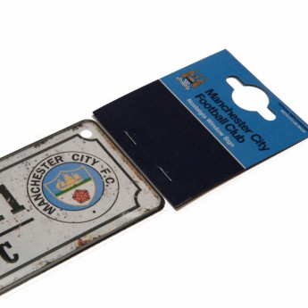 Manchester City tabliczka na okno Retro Window Sign