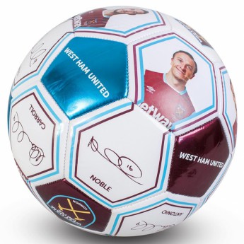 West Ham United piłka z podpisami Photo Signature Football