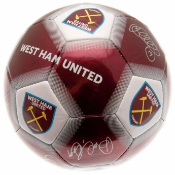 West Ham United piłka z podpisami Football Signature