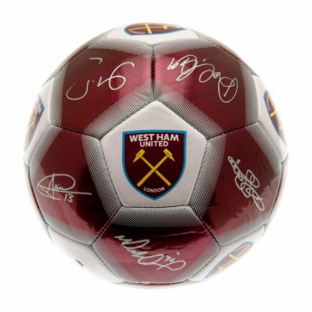 West Ham United piłka z podpisami Football Signature