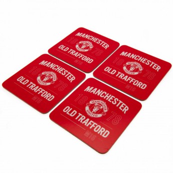 Manchester United zestaw podkładek 4pk Coaster Set