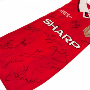 Słynni piłkarze piłkarska koszulka meczowa Manchester United 1999 Champions League Final Signed Shirt