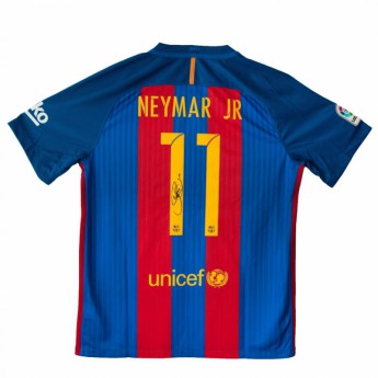 Słynni piłkarze koszulka męska FC Barcelona Neymar Signed Shirt