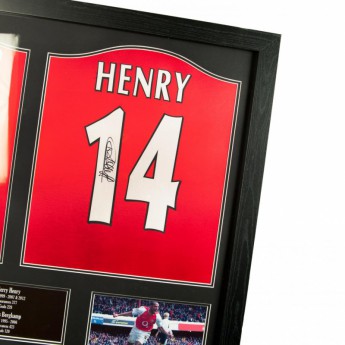 Słynni piłkarze koszulka w antyramie FC Arsenal Bergkamp & Henry Signed Shirts (Dual Framed)