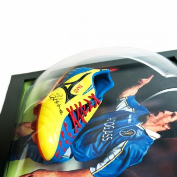 Słynni piłkarze korki w antyramie FC Chelsea Zola Signed Boot (Framed)