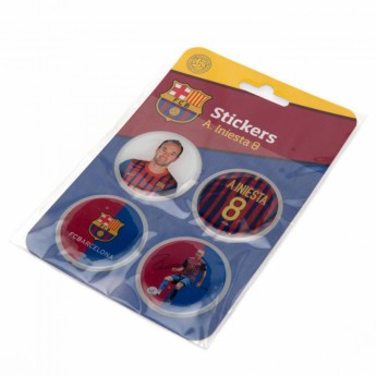 Barcelona naklejki 3D Stickers 4pk Iniesta