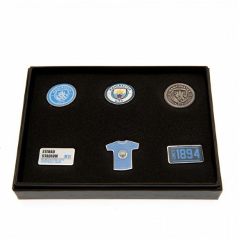 Manchester City zestaw pinesek 6 Piece Badge Set