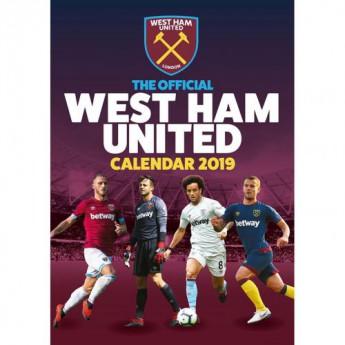 West Ham United kalendarz 2019 official A3