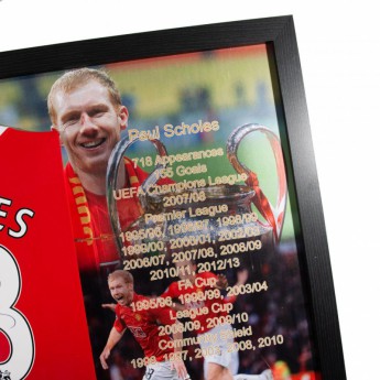 Słynni piłkarze koszulka w antyramie Manchester United Scholes Signed Shirt (Framed)