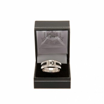 West Ham United opaska Black Inlay Ring Large CT