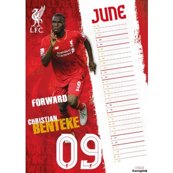 FC Liverpool kalendarz (297 mm x 420 mm)A3