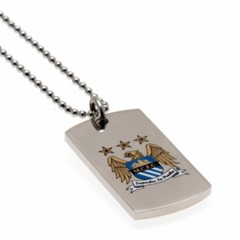 Manchester City naszyjnik Colour Crest Dog Tag & Chain EC