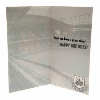 West Ham United życzenia urodzinowe Birthday Card CT