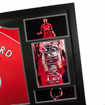 Liverpool obrazek w ramce Gerrard Signed Shirt Honours (Framed)
