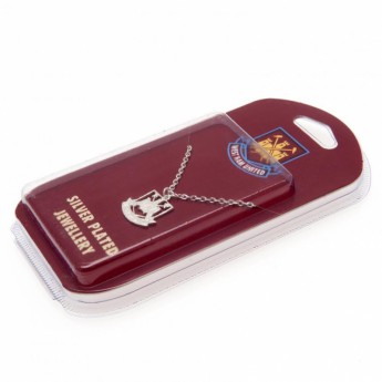 West Ham United naszyjnik z zawieszką Silver Plated Pendant & Chain CT