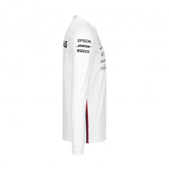 Mercedes AMG Petronas męska koszulka z długim rękawem white F1 Team 2019