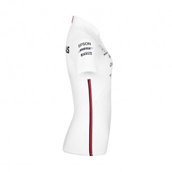 Mercedes AMG Petronas damska koszulka polo white F1 Team 2019
