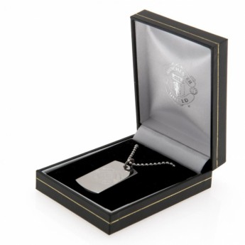 Manchester United naszyjnik z zawieszką Engraved Dog Tag & Chain